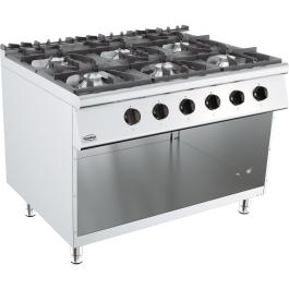 Unité de cuisson - Gaz - 6 brûleurs - Modèle vertical - H 90 x L 120 x P 90 CM - Combisteel