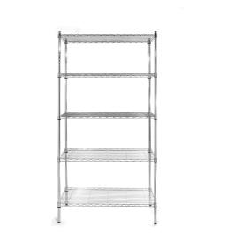 Etagère - Rack de rangement - Chrome - 90 x 45 x H 180 CM - 5 Etagères - G-Line