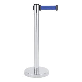 Potelet barrière inox avec tirette - Bleu - G-Line