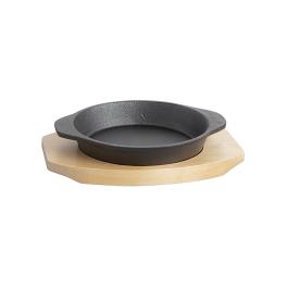 Plat de service Bistro - H 4,5 x 20 x 15 CM - 0,92 KG - Ø14 CM - Fonte - Noir - 861510