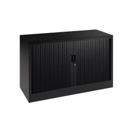 Armoire à portes roulantes - Noir - H 69 x 120 x 43 CM - Proflight