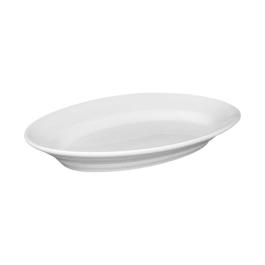 Plat de service Tivoli - Blanc - Porcelaine - L 28 x l 19 CM - Saturnia