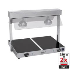 Plaque chauffante M/Brug - H 46,9 x 73,1 x 52,6 CM - 14 KG - 220 - 240 V - 1020 W - Inox - +30°C / +85°C - Caterchef - 688620