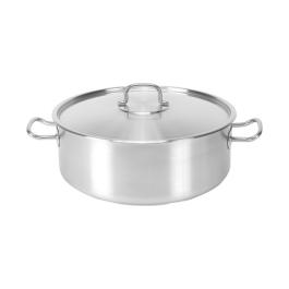 Cocotte Basse - H 15,5 CM - 5 235 KG - Ø40 CM - Acier Inoxydable 18/10 - 19,5 Litre - Standard - Pujadas - 720030