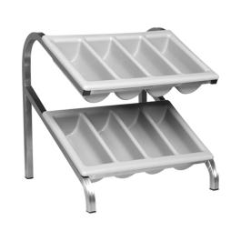 Distributeur de couverts - H 58 x 52,6 x 51 CM - 5 KG - acier inoxydable - Gris - 921015
