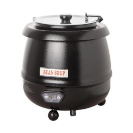 Marmite à soupe - H 36,6 CM - 4,65 KG - Ø35,2 CM - 220 - 240 V - 475 W - Métal - 10 Litre - Couvercle à charnière - Bistro - 537112