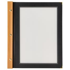 Carte de menu - A4 - Noir - Bois/Polypropylène - Securit