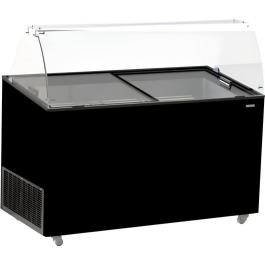 Présentoir à glace Scoop Tenerife - 10x 5 Litres - Noir - 230V - H 122.9 x L 143.9 x P 72.7 CM - Combisteel