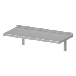 Étagère murale en inox - Fermé - 1 niveau - Avec supports - G-Line