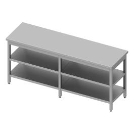 Table de travail en inox - Double étagère inférieure - G-Line