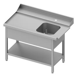 Table d'alimentation en acier inoxydable - A gauche du lave-vaisselle - Avec sous siège - G-Line