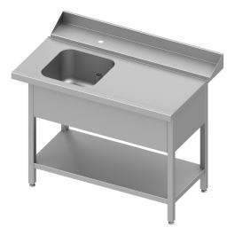 Table d'alimentation en acier inoxydable - A droite du lave-vaisselle - Avec châssis - G-Line