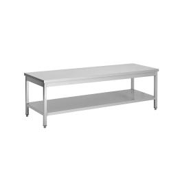 Table Wok en Inox - Avec Tablette Inférieure - G-Line