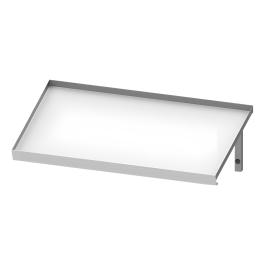 Étagère murale en inox pour paniers de lave-vaisselle - Fermé - Avec supports - G-Line