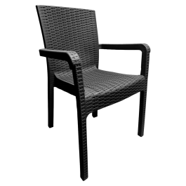 Chaise de patio Nerano - Synthétique - Anthracite - G-Line