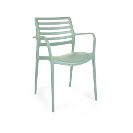Chaise terrasse Louise - Empilable - Accoudoir - Vert - G-Line