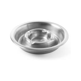 Cendrier avec cheminée - acier inoxydable - H 3 X 14 CM - Hendi - 440001
