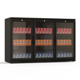 Réfrigérateur bar - 254 litres - 3 portes - porte vitrée - ventilé - noir - G-Line
