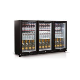 Réfrigérateur porte vitrée - 301 litres - 3 portes - Noir - Husky - C3-865-BK-NL-HU