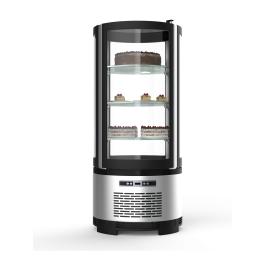 Vitrine réfrigérée à pâtisseries - 1 porte - 3 étagères - 100 litres - Inox - 230 V - G-Line