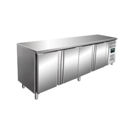 Établi congélateur - 4 portes - H 86 x L 223 cm - 476 Litres - Acier inoxydable - Saro - 323-1079