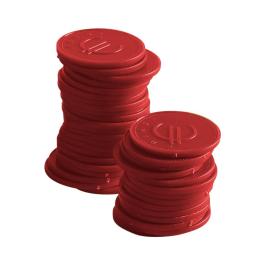 Jetons de consommation - ABS - rouge CM - Bar up - 665145
