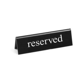 Support de table réservé - Plexiglas - Anglais - H 4 X 3,5 X 13 CM - Hendi - 663462