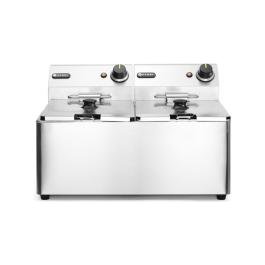 Friteuse Blue Line - 2x 8L - inox 180 - H 34.5 X 43 X 55 CM - Hendi - 205839
