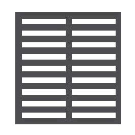Grille - 2/1 GN - plastifiée - Poignée combi - 7450.0502