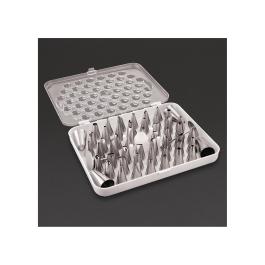 Ensemble de buses - 52 pièces - H 24,6 x 1,2 x 3 CM - Acier inoxydable - Vogue - CP106