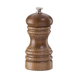Moulin à sel - H 12 CM - 0,13 KG - Ø5,4 CM - Bois de hêtre - Foncé - Zassenhaus - 892049