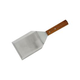 Tourne hamburger - manche en bois - acier inoxydable - L 30 x L 10 CM - G-Line
