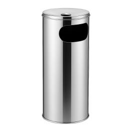 Poubelle - Avec cendrier - 30 litres - Acier inoxydable - G-Line
