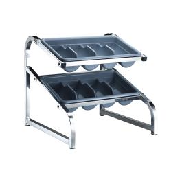 Range-couverts Standard - 1/1 GN - 2 étagères - acier inoxydable - G-Line