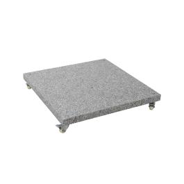 Pied de parasol - 90 kg - 4 roulettes incluses - Granit - H 6,5 x L 70 x P 70 cm - G-Line