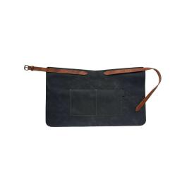 Tablier à poche - Cuir vintage - Noir - G-Line