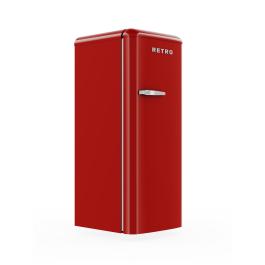 Réfrigérateur rétro - 1 porte - Compartiment congélateur - Modèle vertical - 194 + 24 litres - Rouge - G-Line