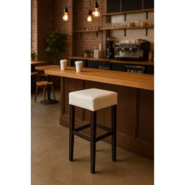 Tabouret de bar Naples - Crème - Cuir synthétique - G-Line