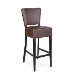 Tabouret de bar Naples - Avec dossier - Marron - Cuir synthétique - G-Line