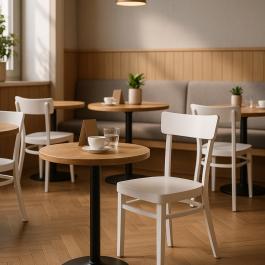 Chaise Bruxelles - Blanc - Bois - G-Line