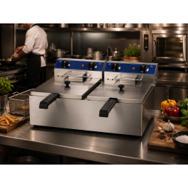 Friteuse - électrique - modèle de table - 2 x 8 L - 2 x 230V - G-Line