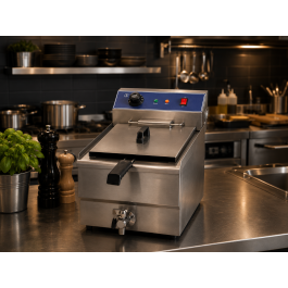 Friteuse - Electrique - Modèle de table - Vanne de vidange - 10 L - 400V - G-Line