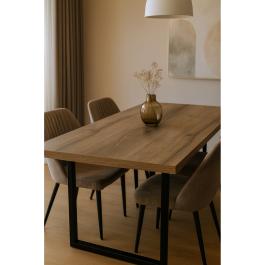 Plateau de table - Rectangle - Castle Oak Dark - Mélamine - L 120 x P 80 CM - G-Line