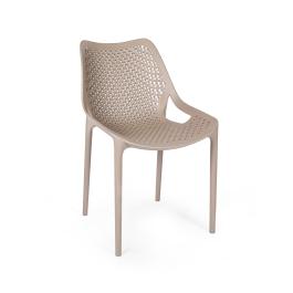 Chaise terrasse Bea - Empilable - Taupe - Plastique - G-Line