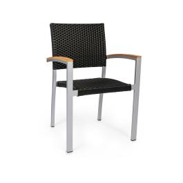 Chaise de terrasse Moon Super - Empilable - Accoudoir - Noir - G-Line