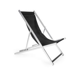 Chaise de plage Sol - Empilable - Noir - Aluminium - G-Line