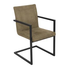 Fauteuil de cowboy - Accoudoirs - Taupe - Tissu - G-Line