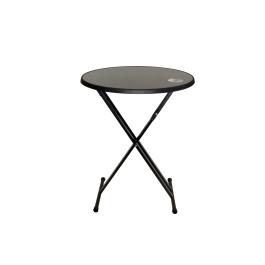 Table d'appoint ronde et pliable, noire, Ø 85 cm, G-Line
