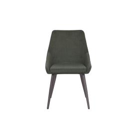 Chaise Lucena - Vert foncé - Velours côtelé - Ligne G