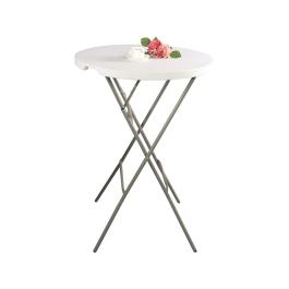 Bartable - Rond - Pliable - Blanc - Ø 80 x H 110 CM - G-Line